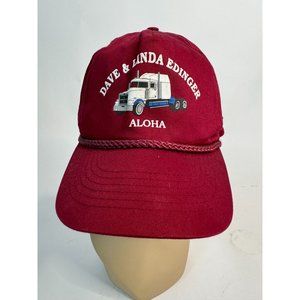 Four Seasons Aloha Vintage 18 Wheeler Trucker Cap OS Red Cotton